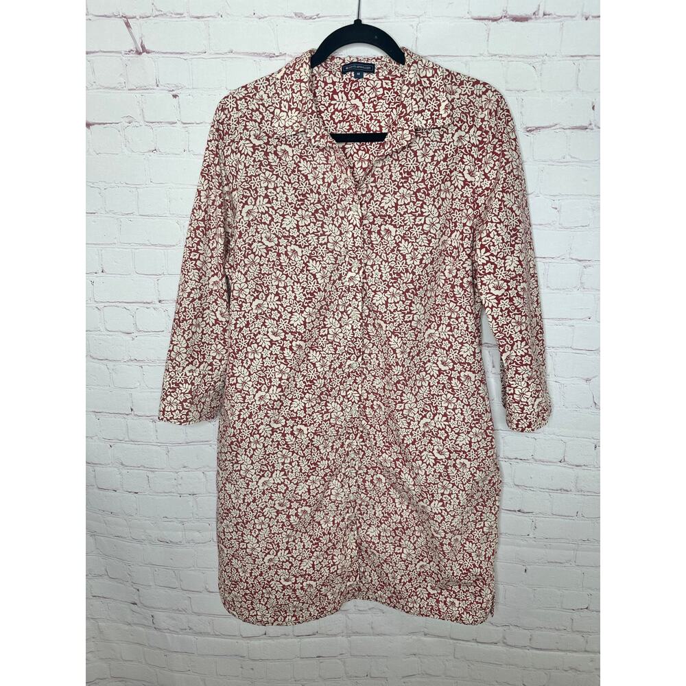 Reyn Spooner Hawaiian Shirt Dress Womens Medium Resort Floral